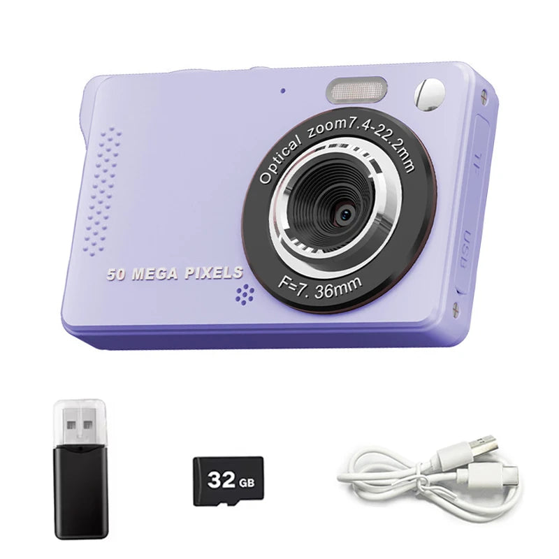 4K Vlogging Digitalkamera mit 16x Zoom - Strombude.ch 32GB-Purple
