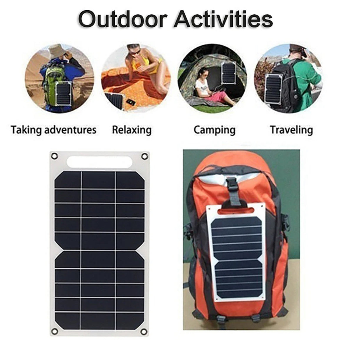 Solarpanel für Elektro Geräte - Camping & Wandern
