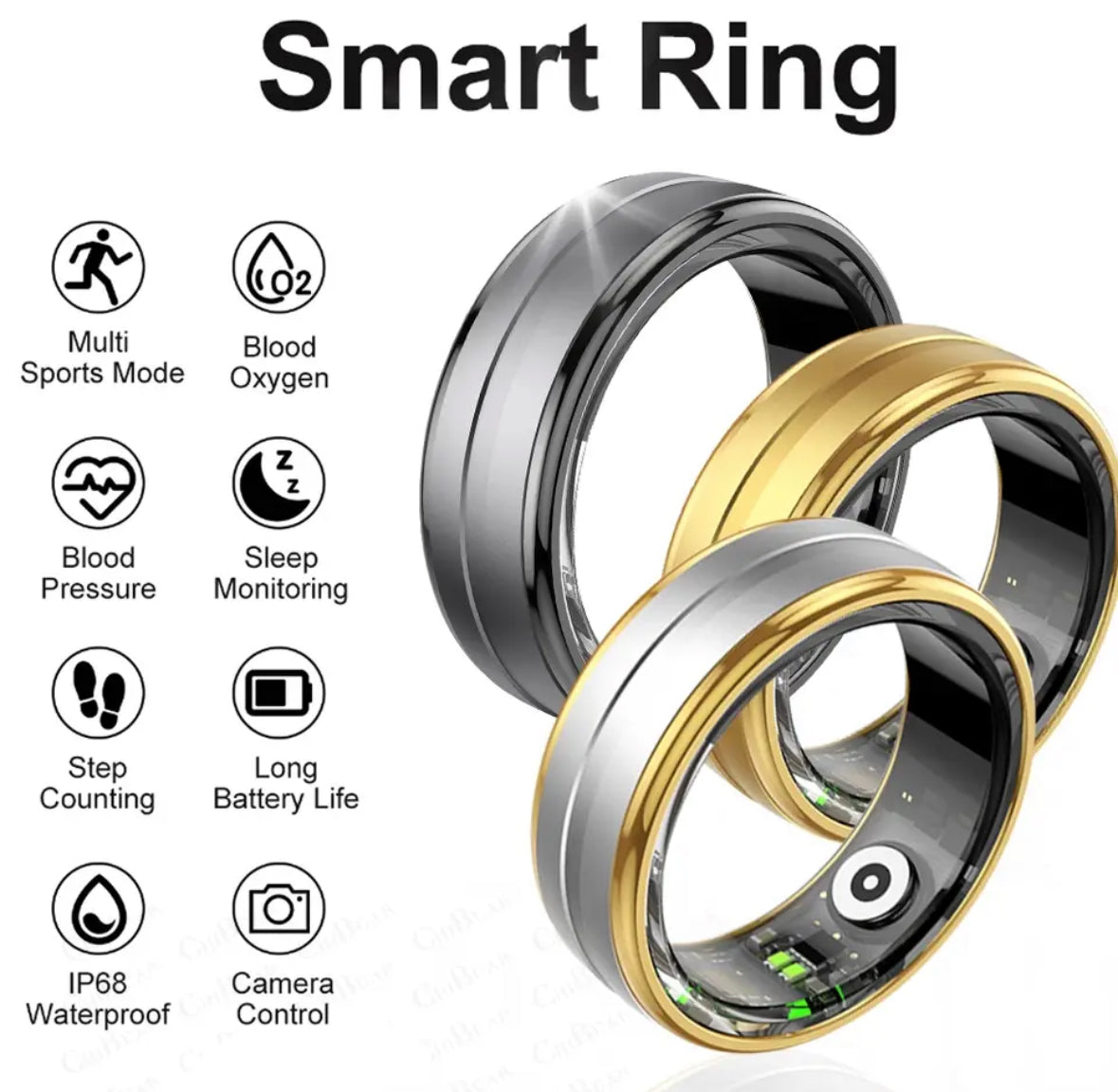 Premium Fitness Smart Ring - Gesundheitsüberwachung 24/7