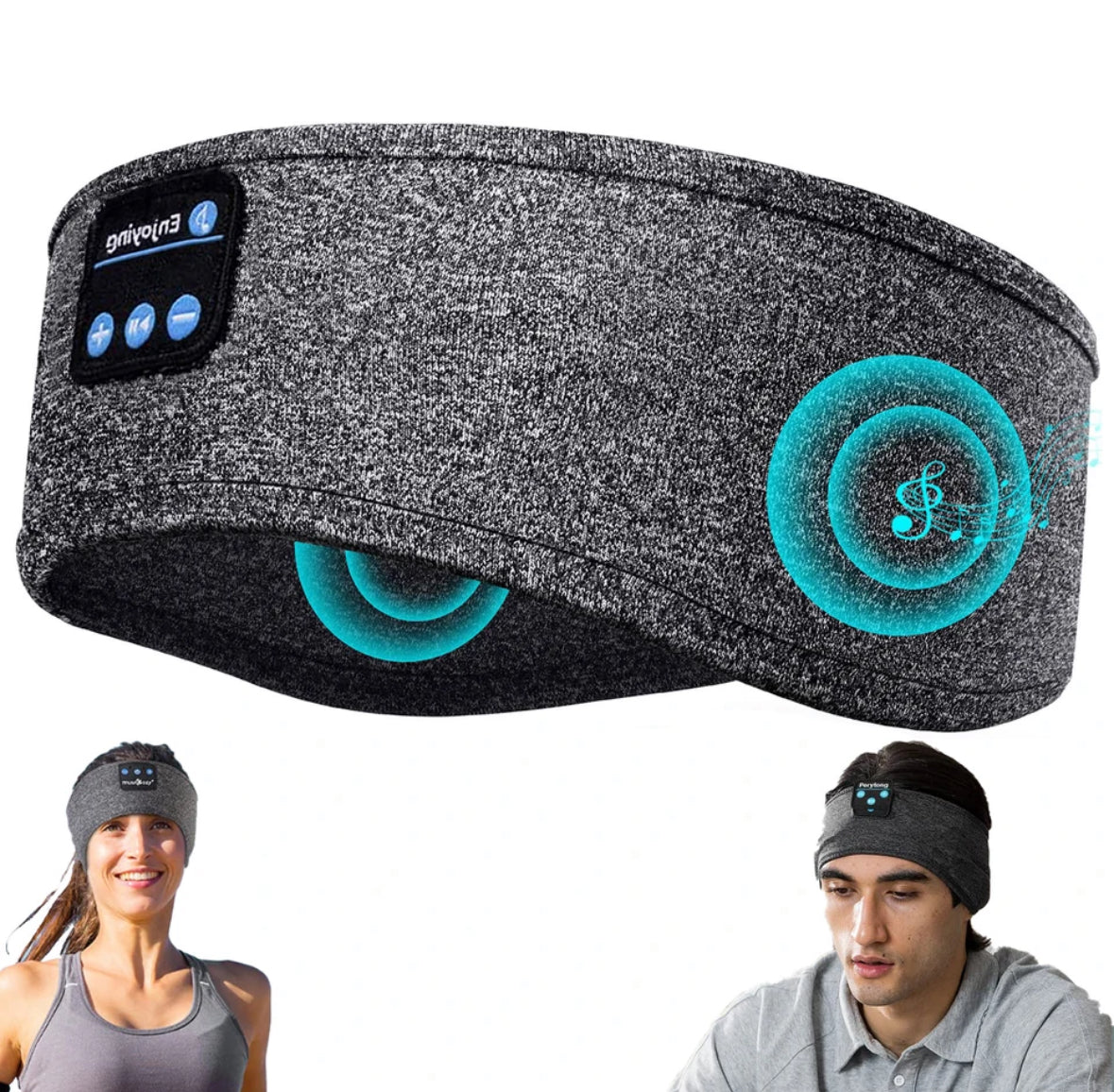 Bluetooth Stirnband mit integrierten Kopfhörern - Sport & Schlaf