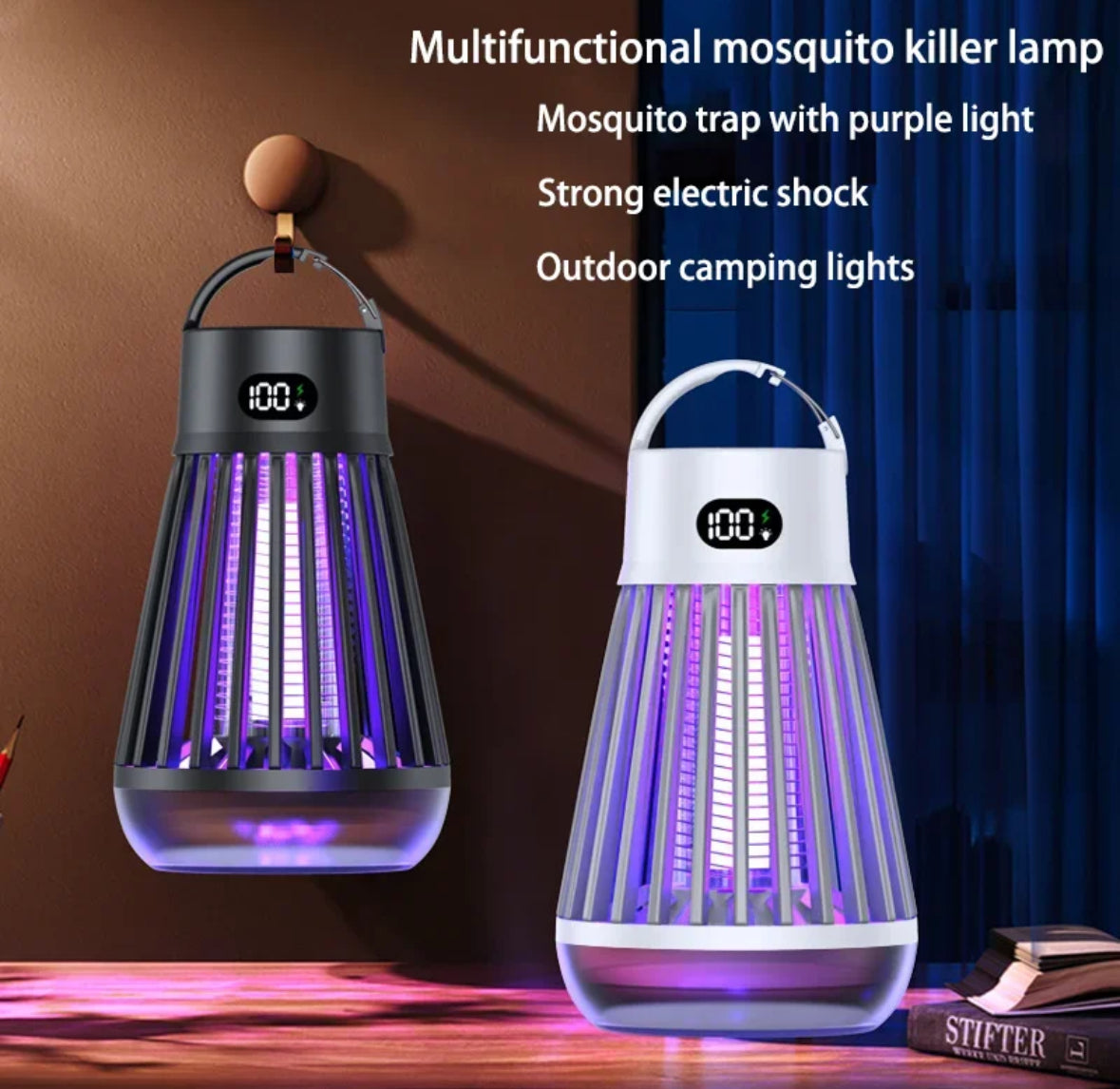 Elektrische Insektenfalle mit 2000 mAh Akku