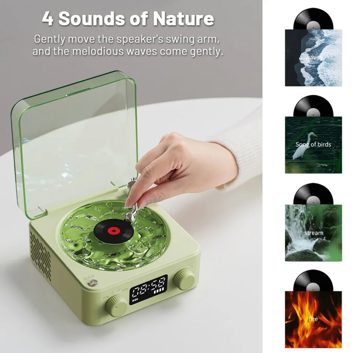 Retro Galaxy Projektor Lautsprecher mit Schallplatten Design