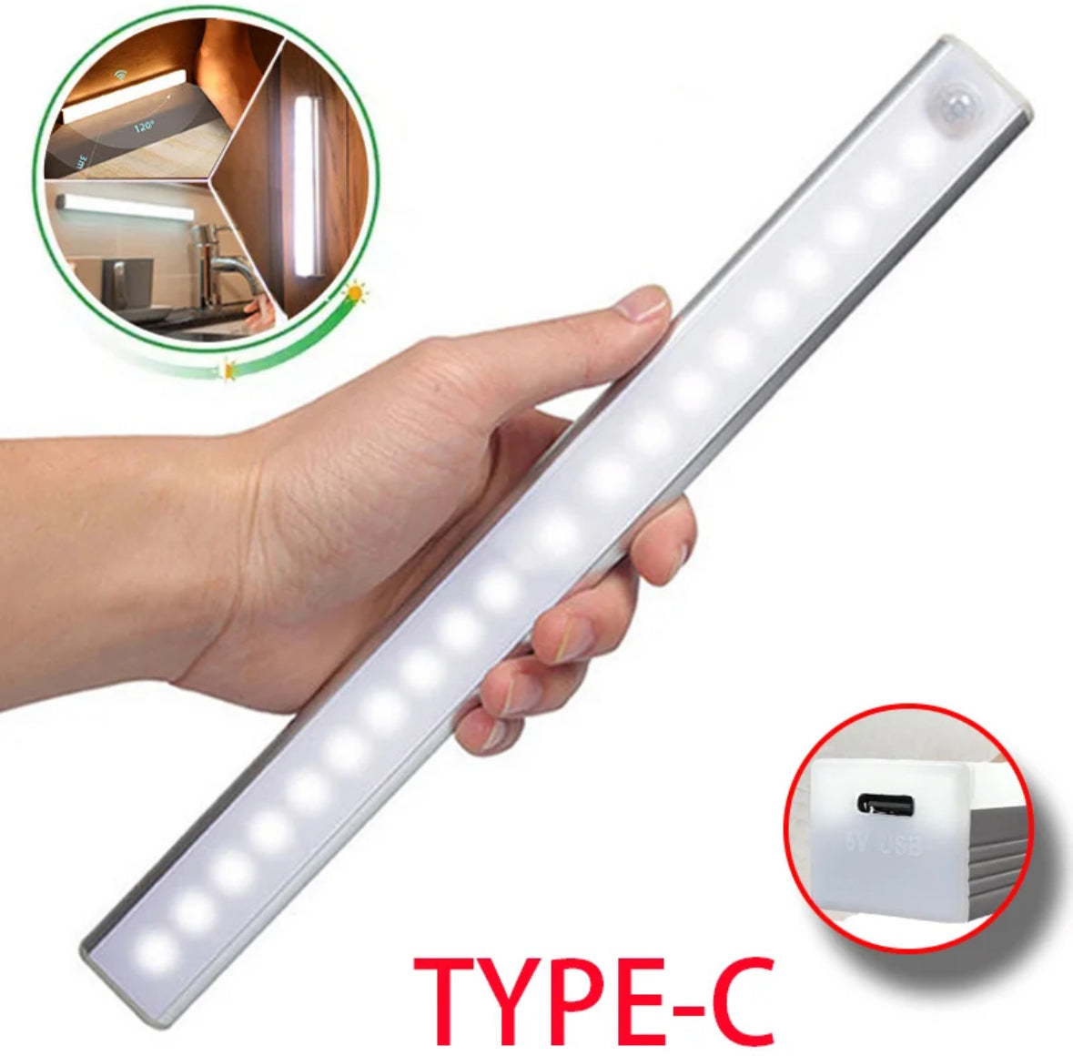 LED Lichtstreifen mit Bewegungssensor und Akku
