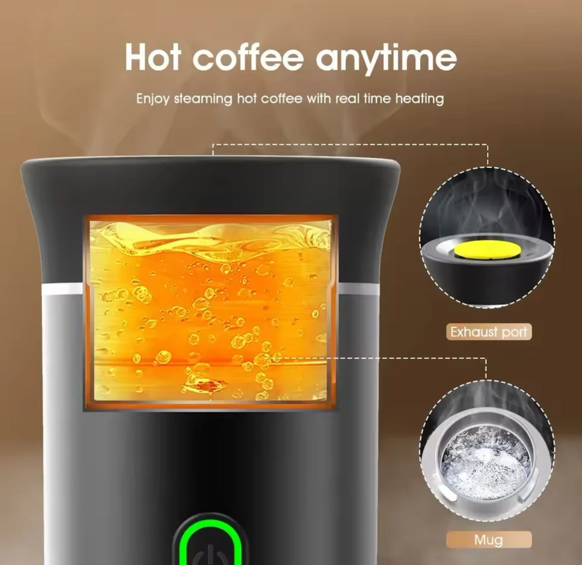 Mobile Kaffeemaschine mit Heizfunktion - Perfekter Kaffee unterwegs