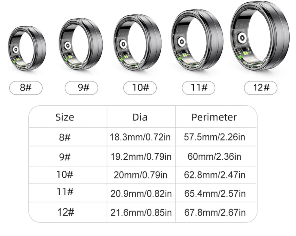 Premium Fitness Smart Ring - Gesundheitsüberwachung 24/7