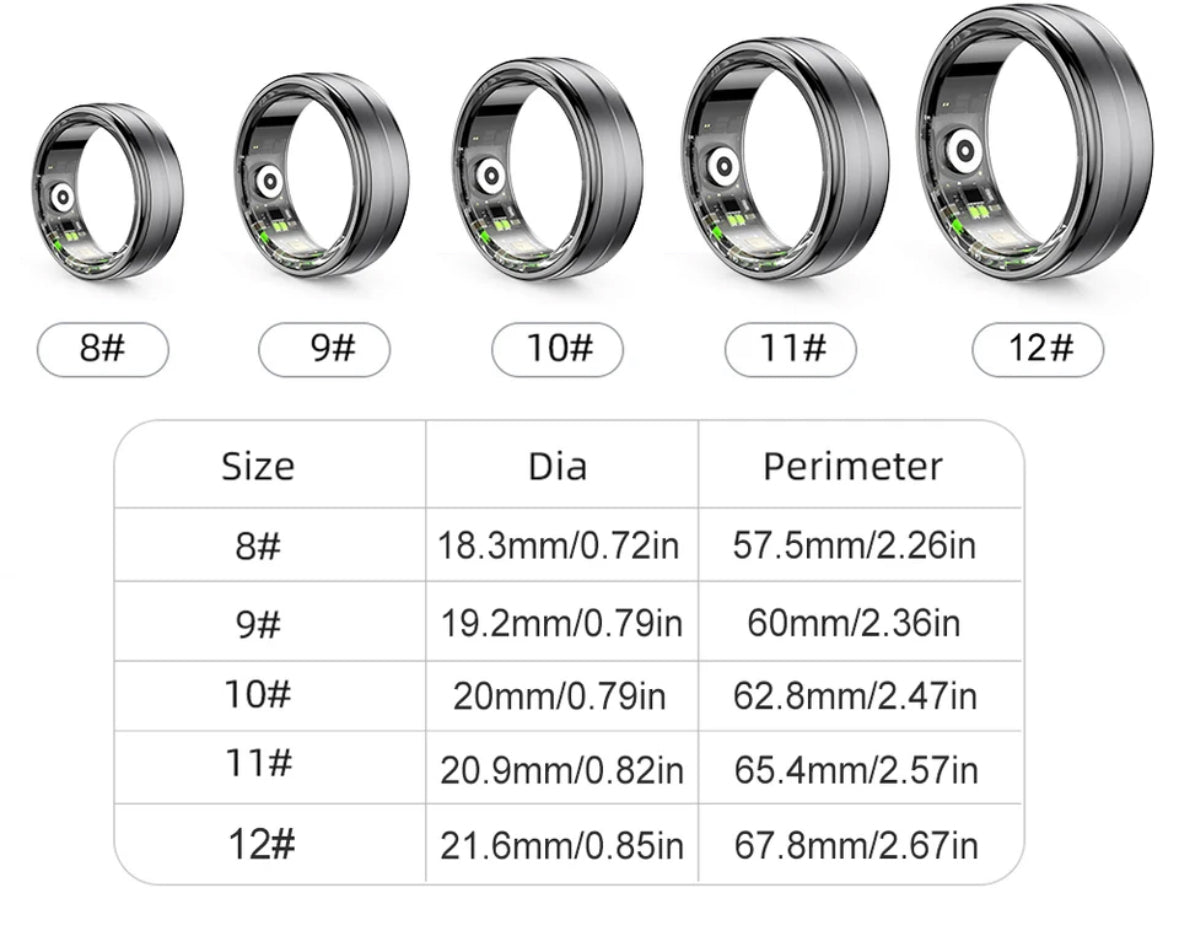 Premium Fitness Smart Ring - Gesundheitsüberwachung 24/7