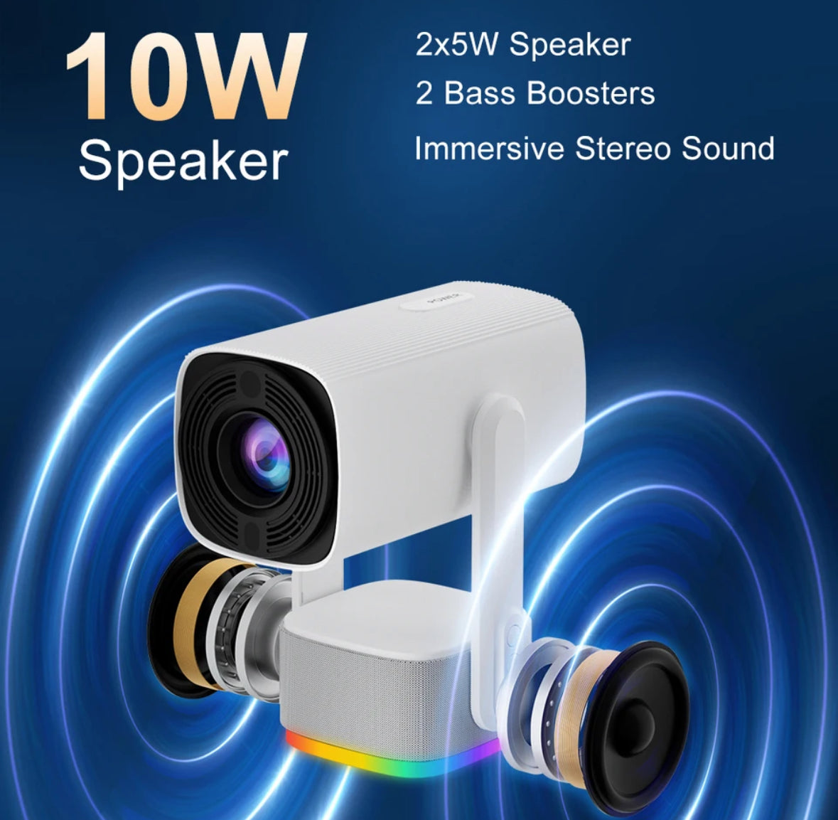 Akku Betriebener Smart Beamer UHD Projektor - Portables Heimkino