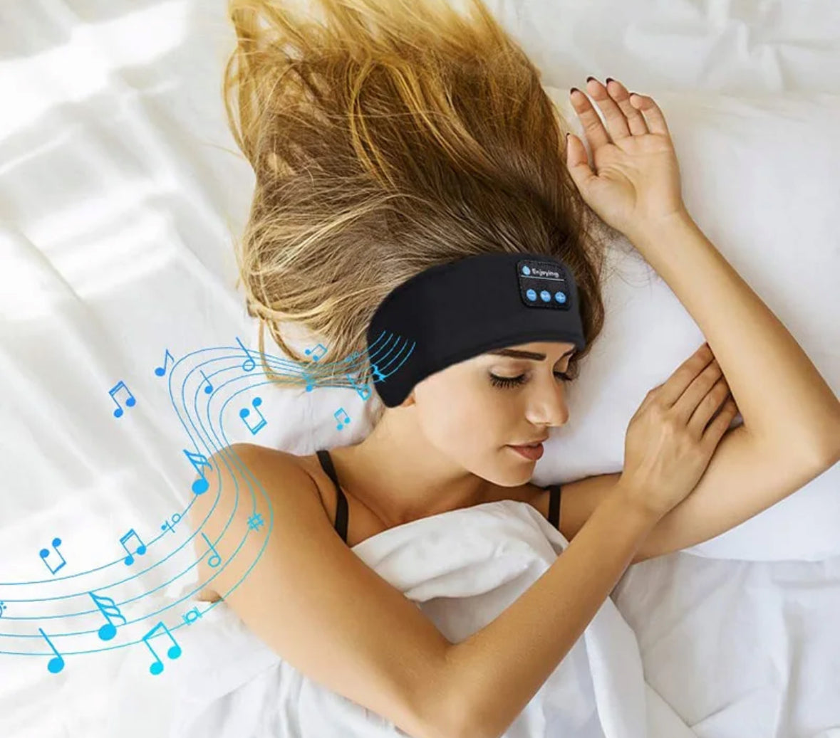 Bluetooth Stirnband mit integrierten Kopfhörern - Sport & Schlaf