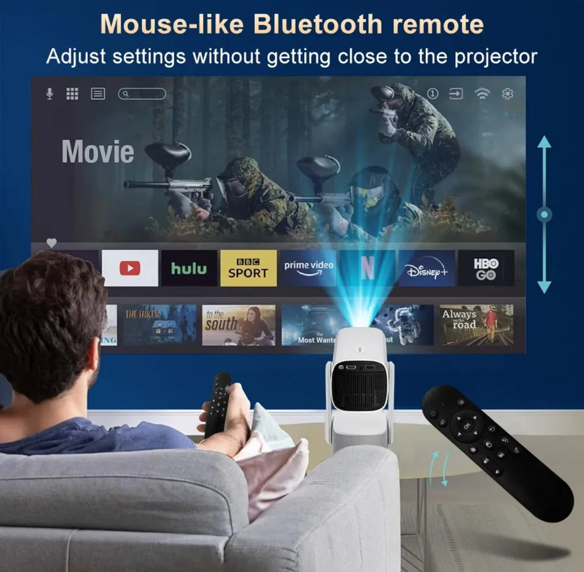 Akku Betriebener Smart Beamer UHD Projektor - Portables Heimkino