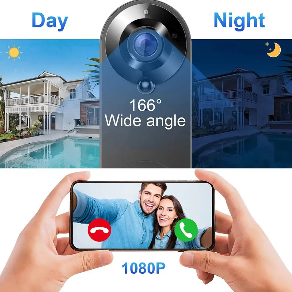Smart Türklingel mit HD Kamera und Nachtsicht