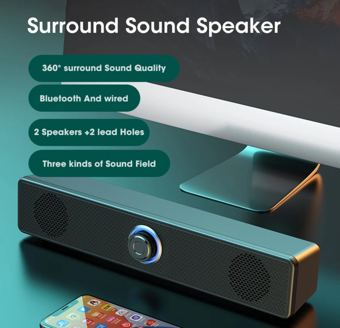 Bluetooth Sound Anlage mit 360° Surround Sound