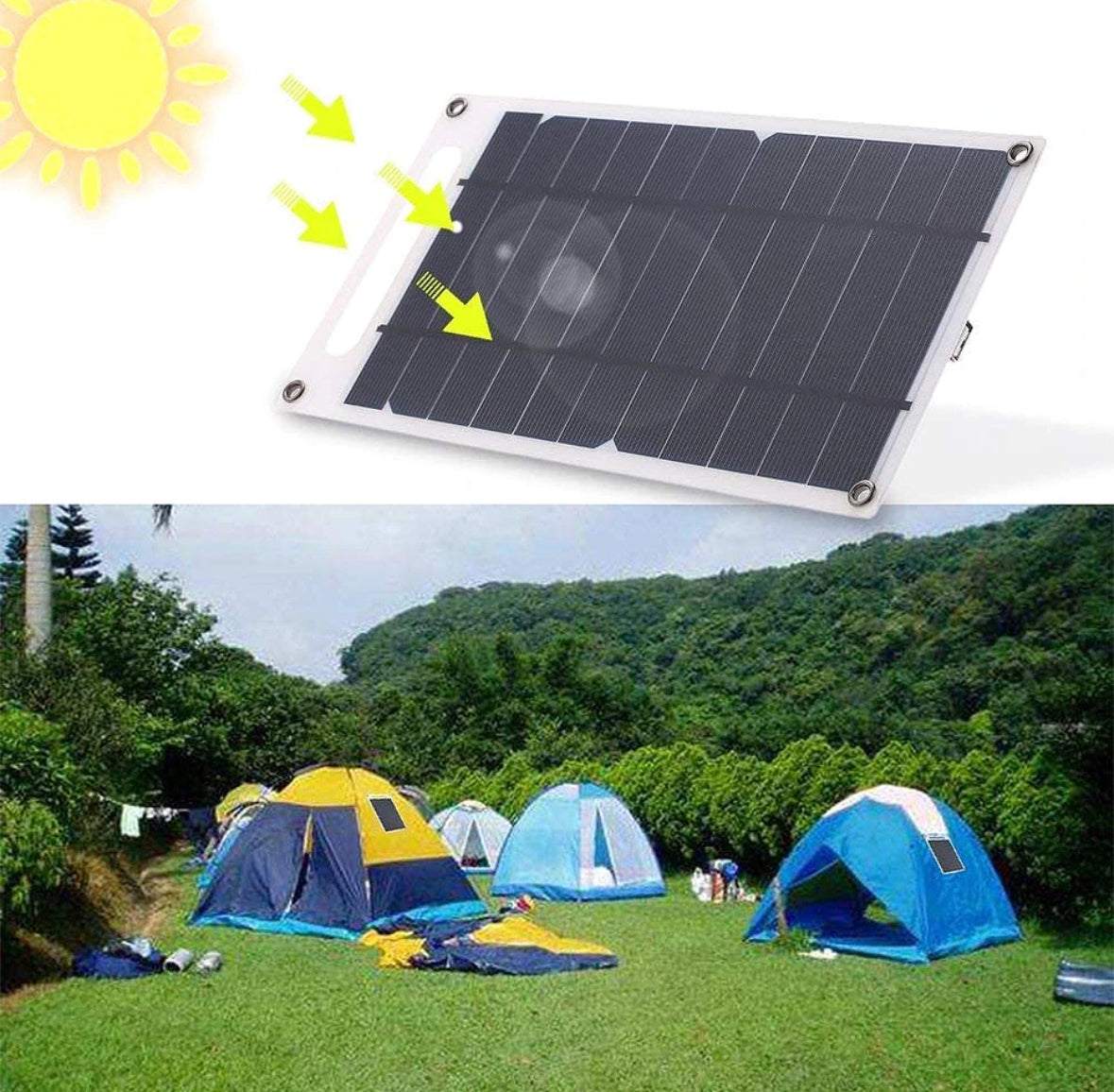 Solarpanel für Elektro Geräte - Camping & Wandern