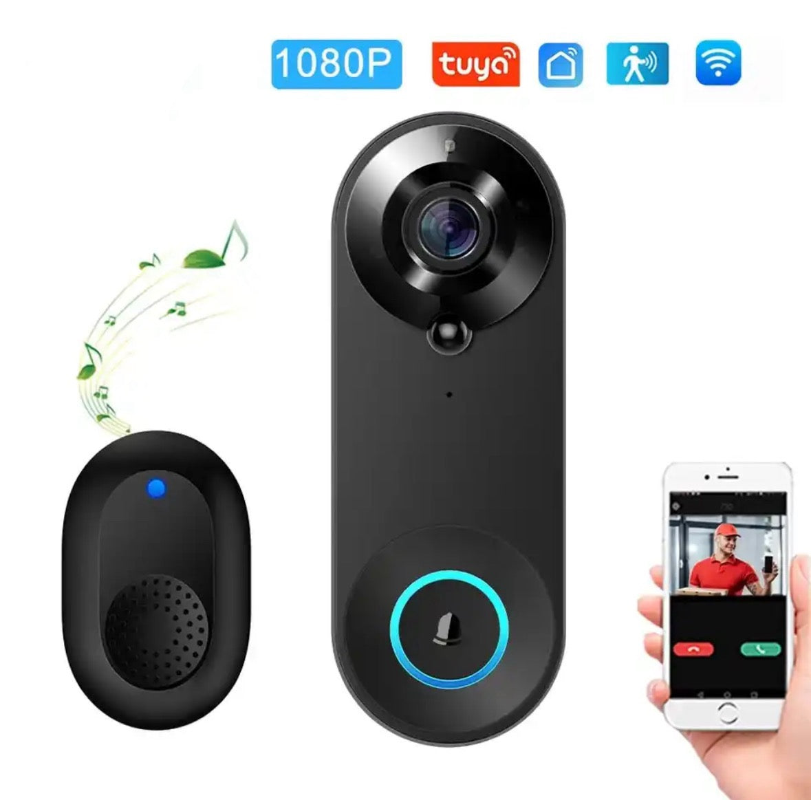 Smart Türklingel mit HD Kamera und Nachtsicht