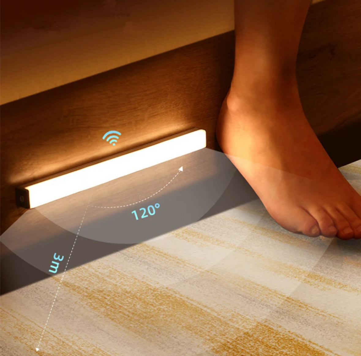LED Lichtstreifen mit Bewegungssensor und Akku