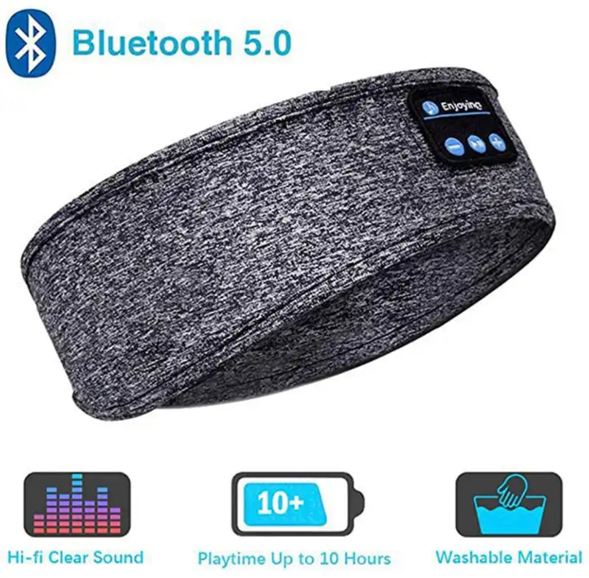 Bluetooth Stirnband mit integrierten Kopfhörern - Sport & Schlaf