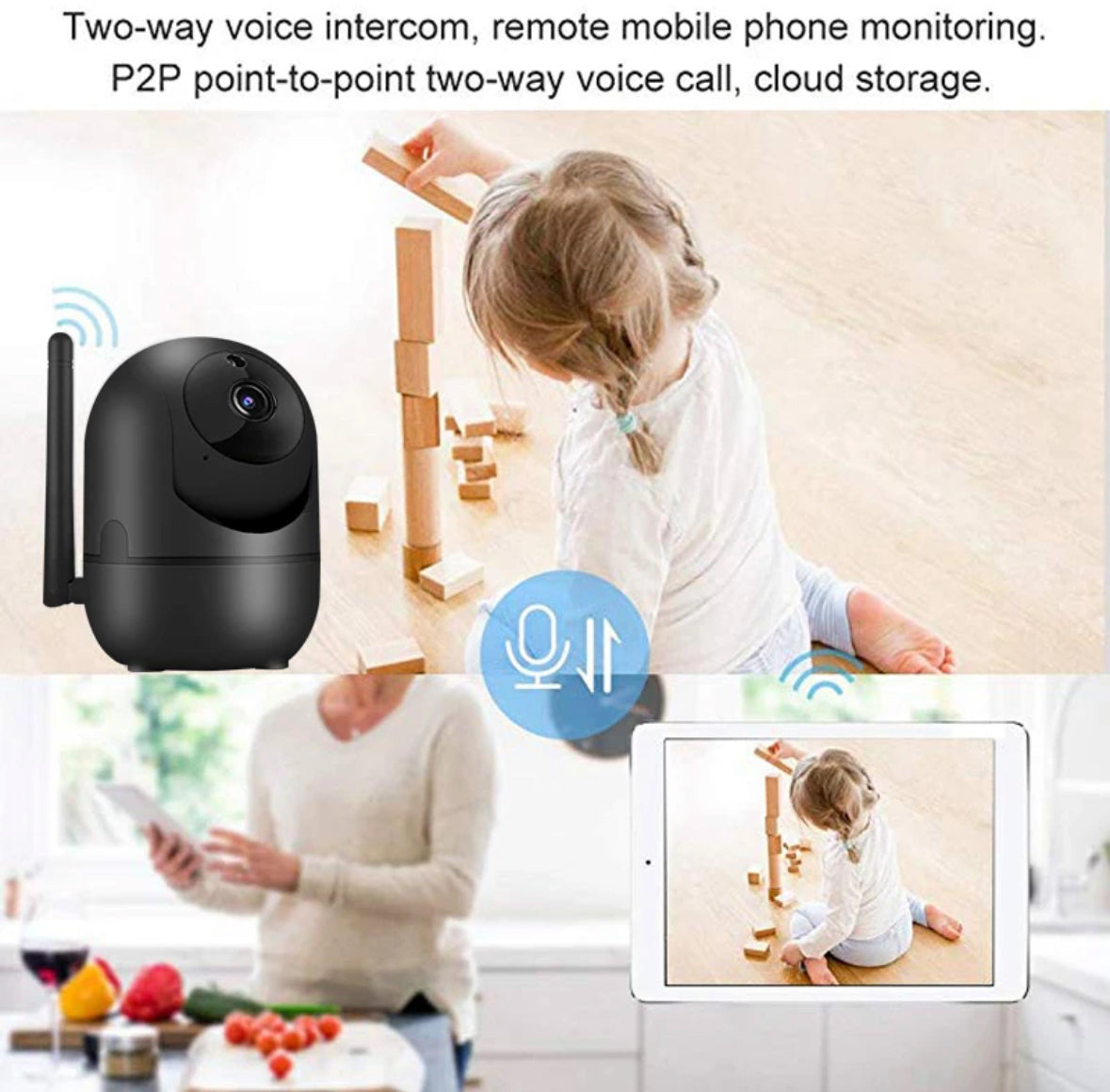 Multifunktionale HD WiFi Überwachungskamera