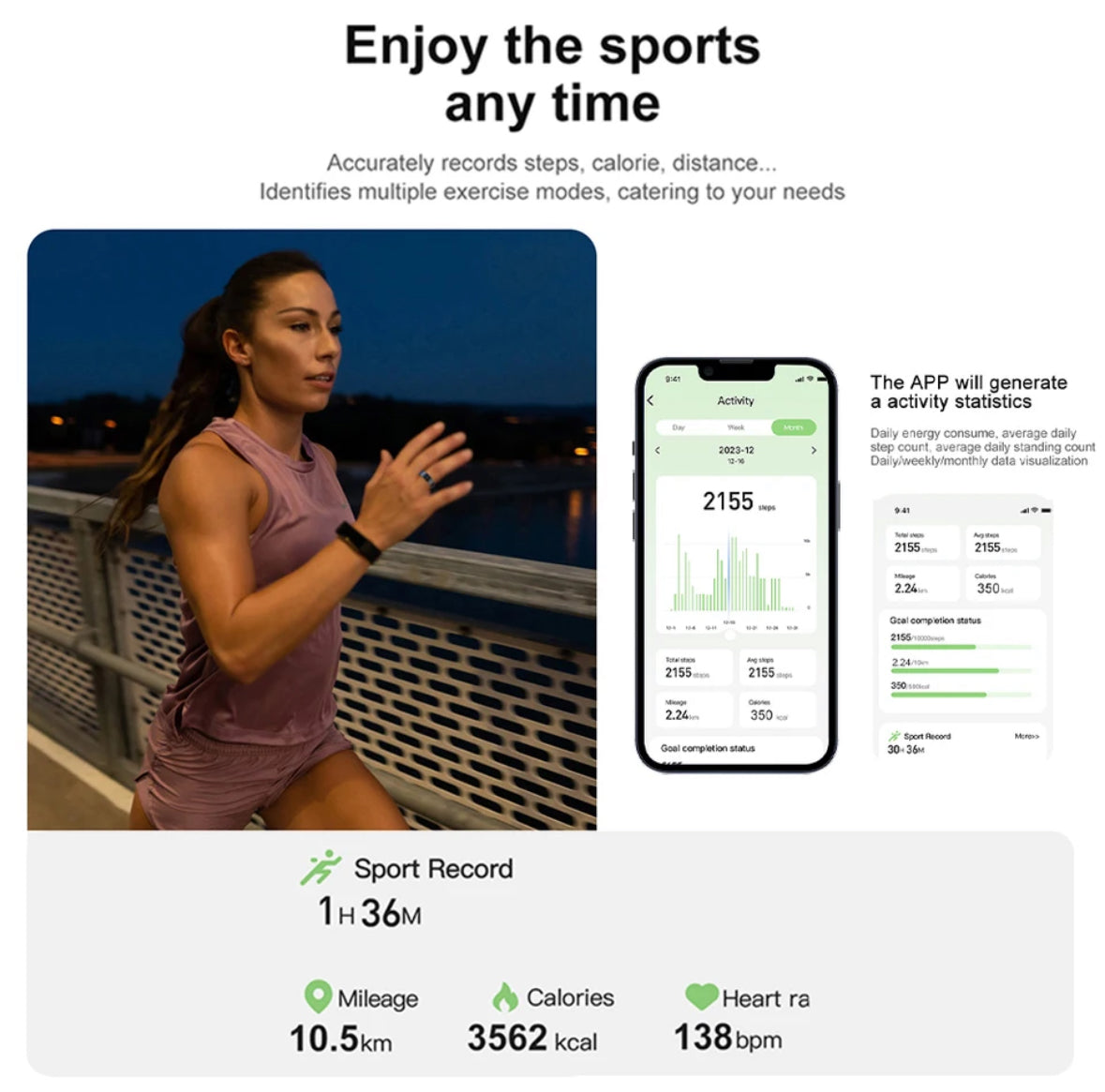 Premium Fitness Smart Ring - Gesundheitsüberwachung 24/7