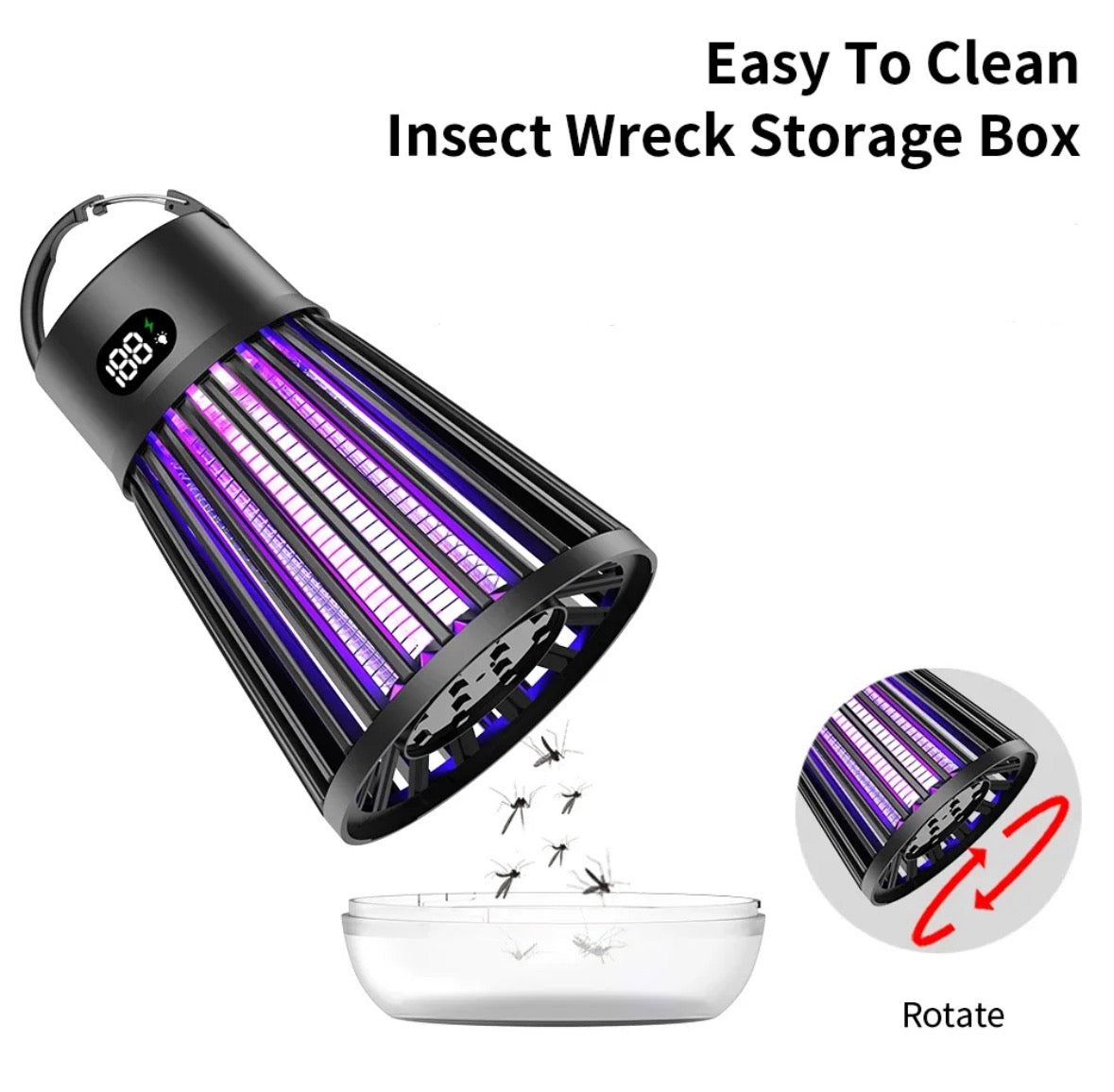 Elektrische Insektenfalle mit 2000 mAh Akku