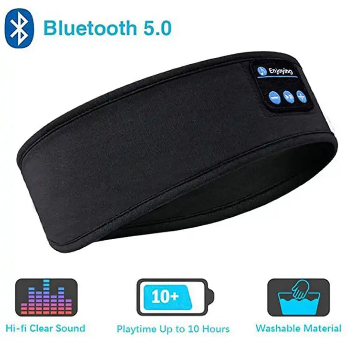 Bluetooth Stirnband mit integrierten Kopfhörern - Sport & Schlaf