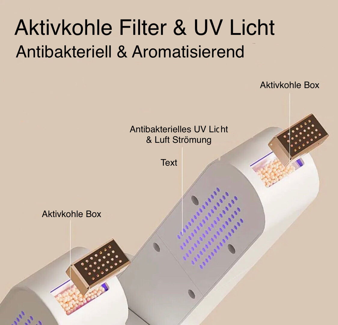Smart Schuhtrockner mit Aktivkohlefilter