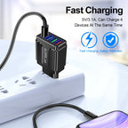 Kompaktes 4‑Port USB Ladegerät mit Quick Charge 3.0 – Schnellladeadapter - Strombude.ch Default Title