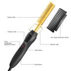 2-in-1 Elektrischer Glättkamm - Hot Comb Hair Straightener für Haar & Bart