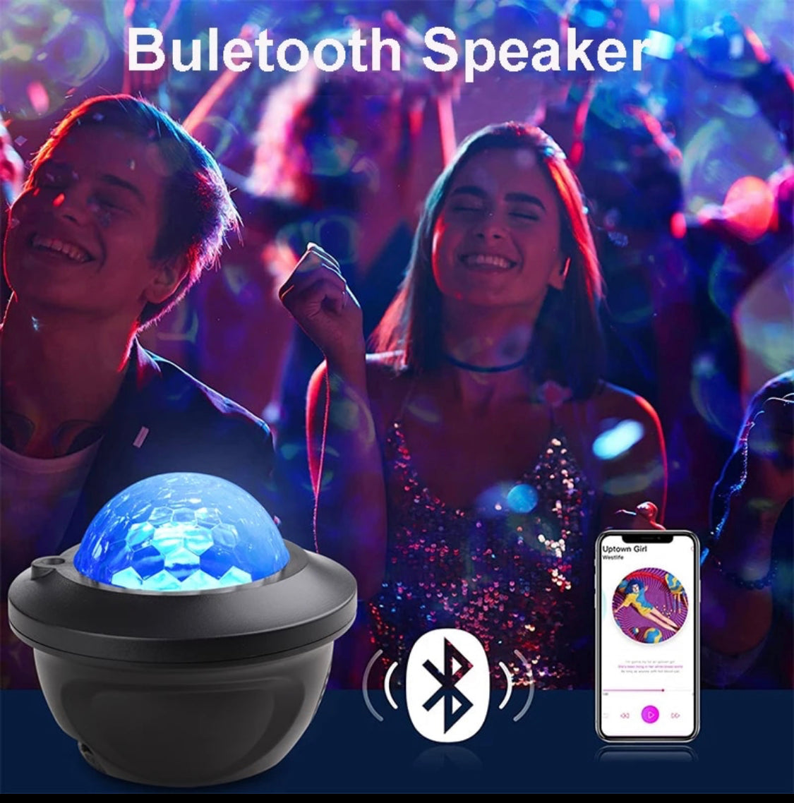 LED Galaxy Projektor mit Bluetooth Lautsprecher