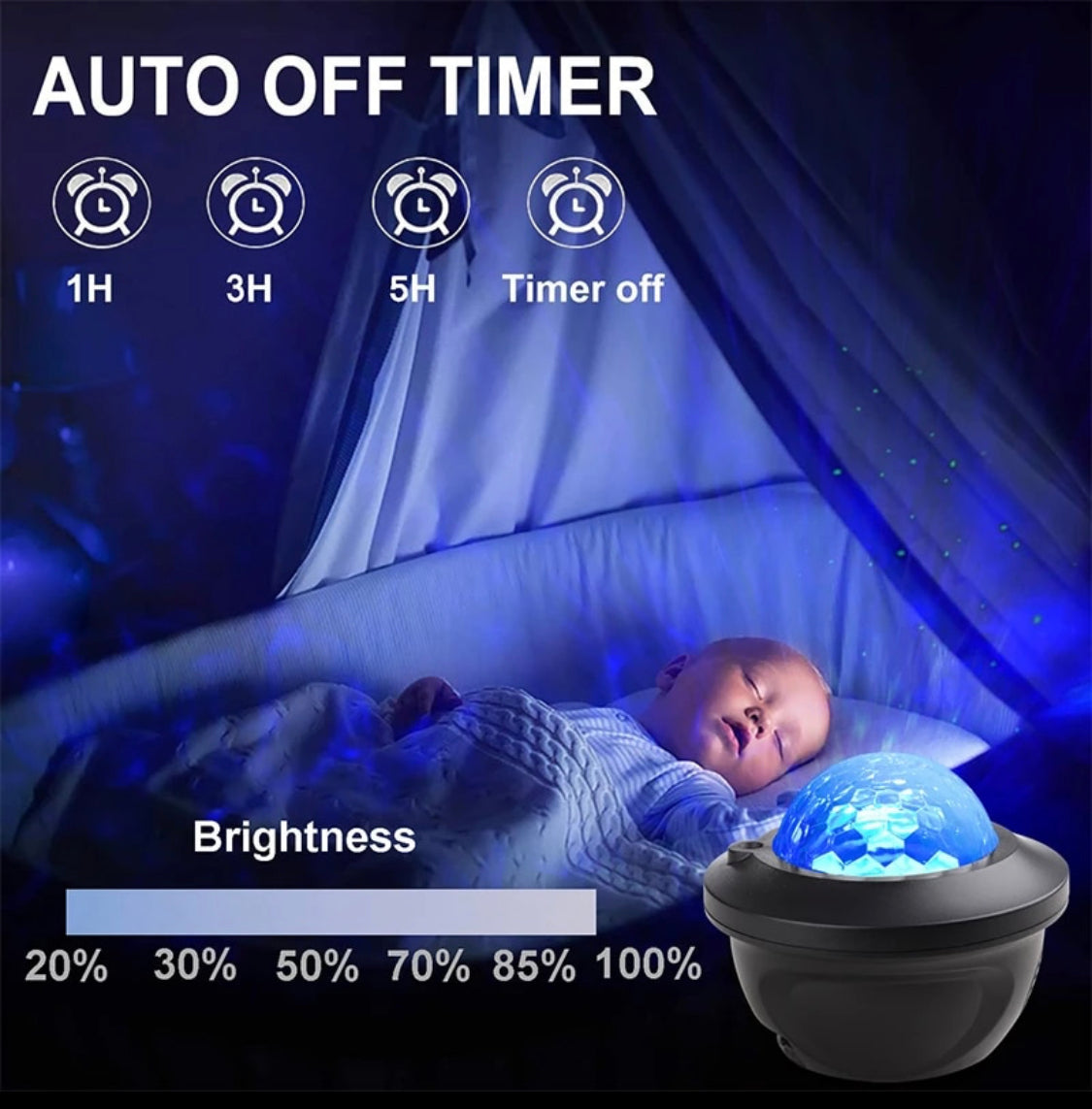 LED Galaxy Projektor mit Bluetooth Lautsprecher