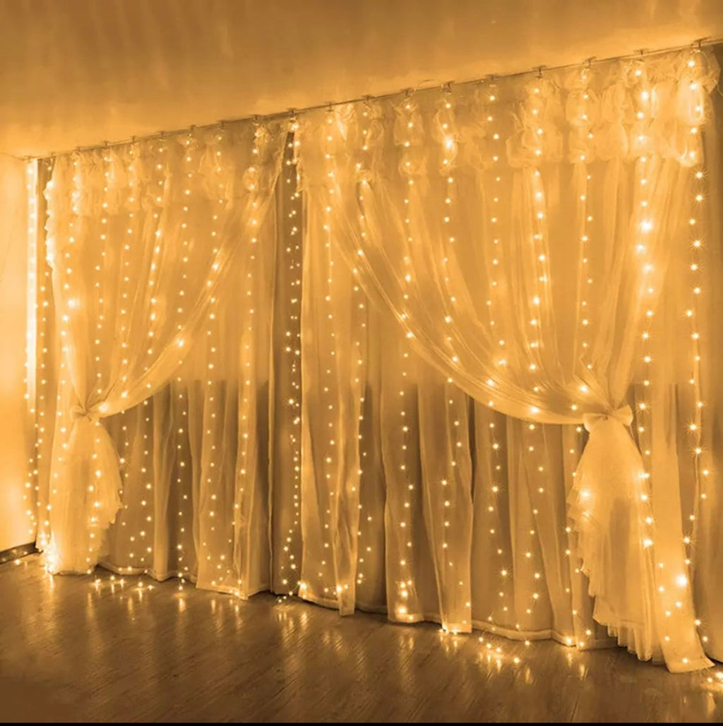 LED Vorhang mit 8 Lichtmodi und Fernbedienung