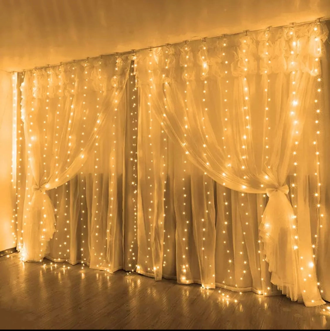 LED Vorhang mit 8 Lichtmodi und Fernbedienung