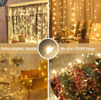 LED Vorhang mit 8 Lichtmodi und Fernbedienung