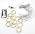 LED Vorhang mit 8 Lichtmodi und Fernbedienung