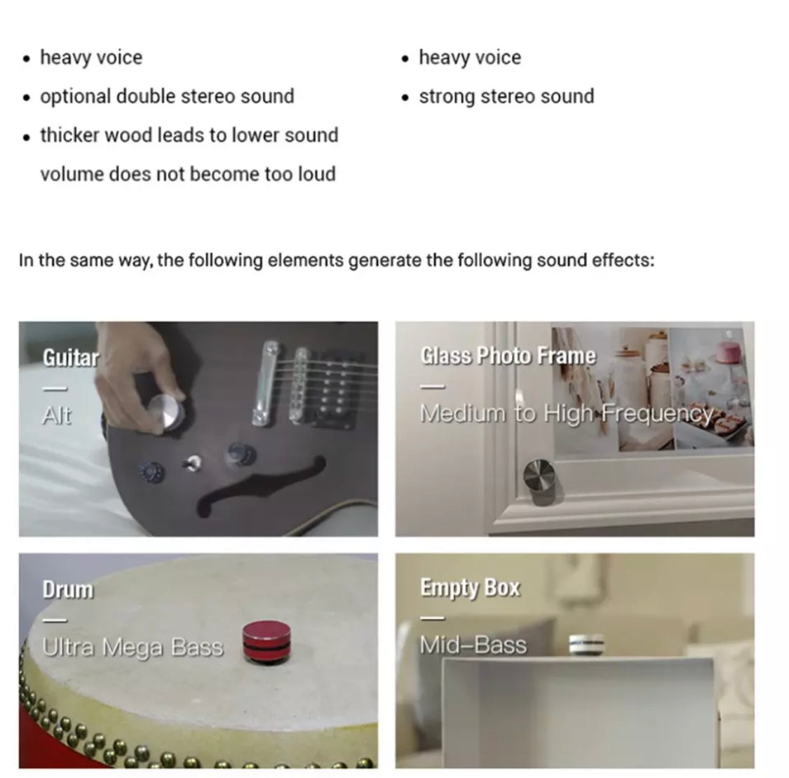 Bluetooth Induktions Lautsprecher - Verwandelt Objekte in Sound