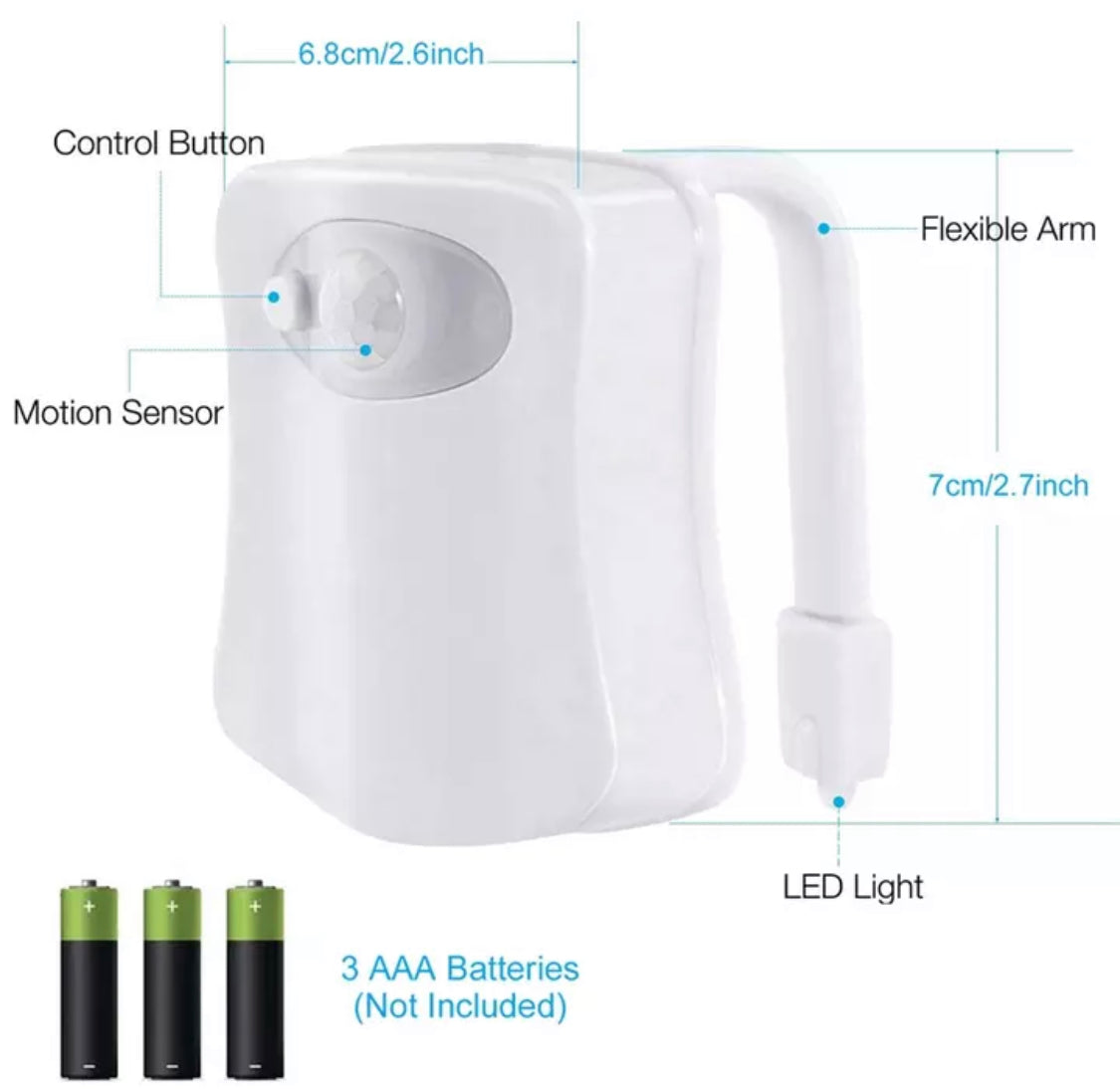 LED Toiletten Nachtlicht mit Bewegungsmelder