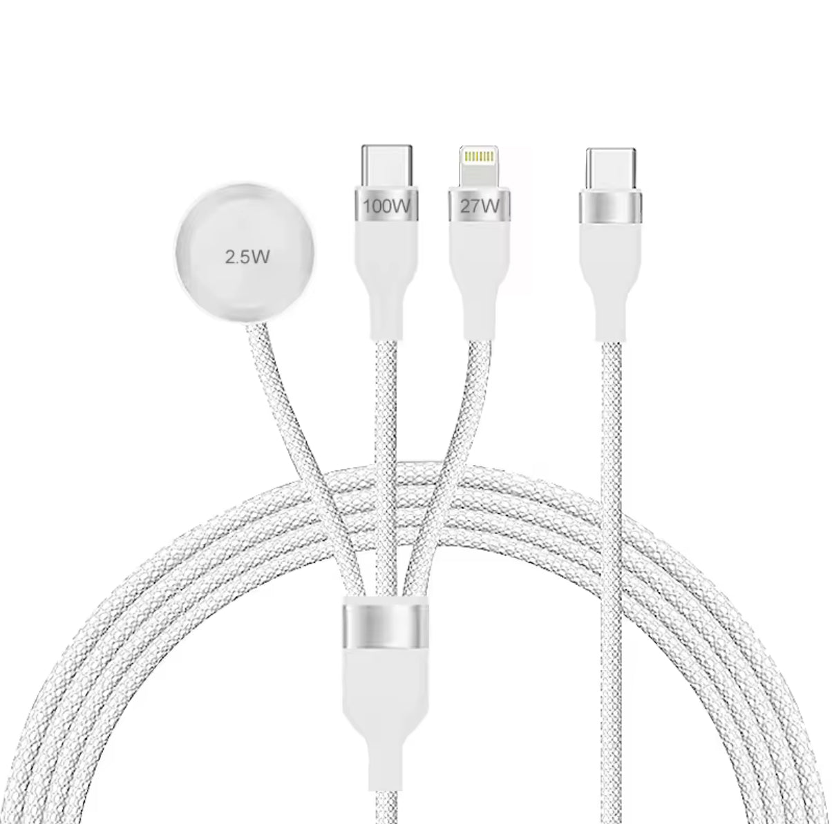 3-in-1 Ladekabel - Strombude.ch Weiß