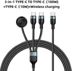 3-in-1 Ladekabel - Strombude.ch Schwarz