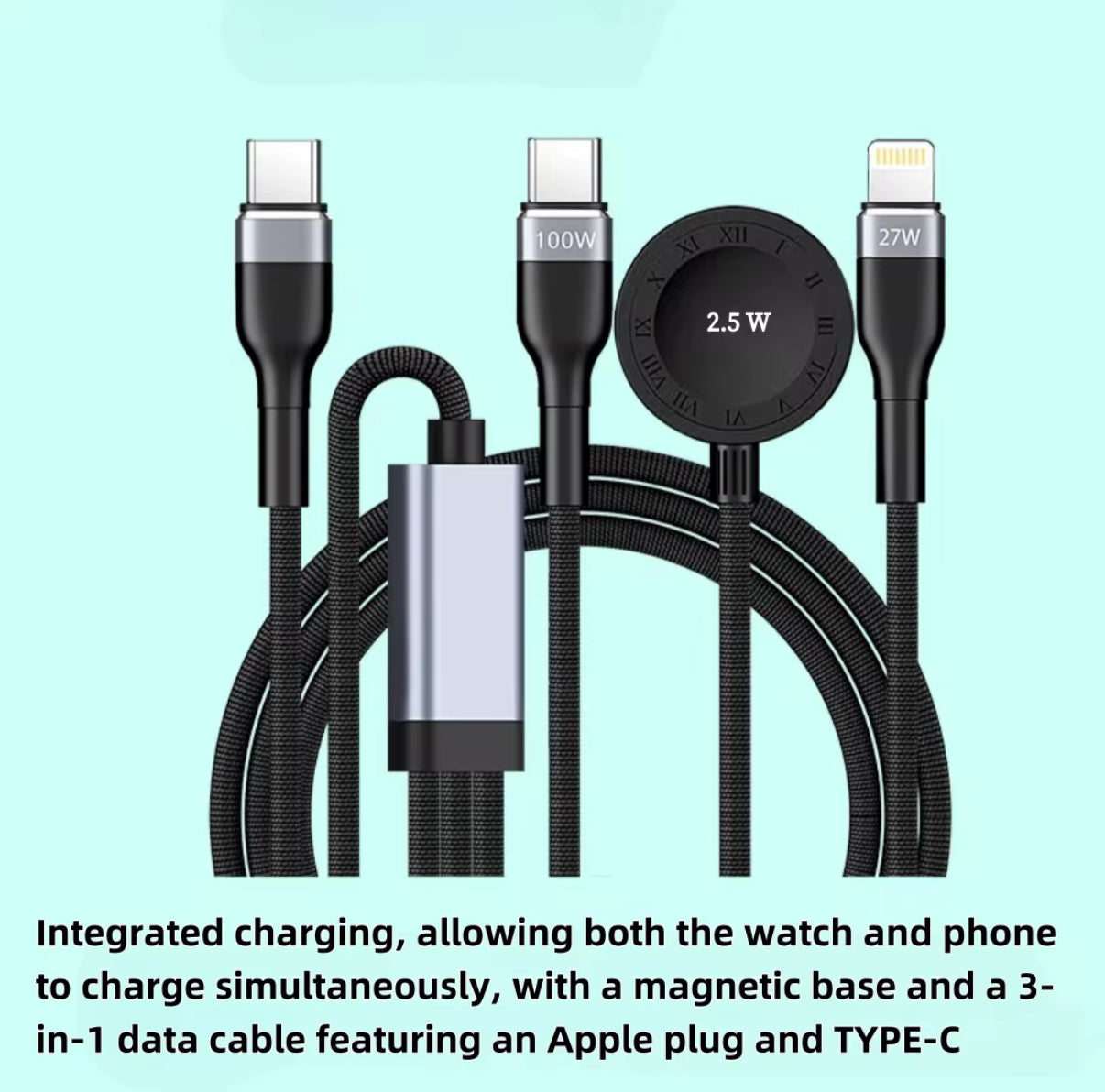 3-in-1 Ladekabel - Strombude.ch Weiß