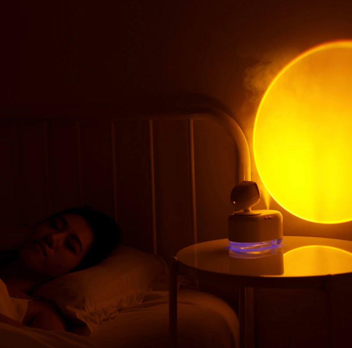 2-in-1 Sonnenuntergang Luftbefeuchter mit LED Beleuchtung