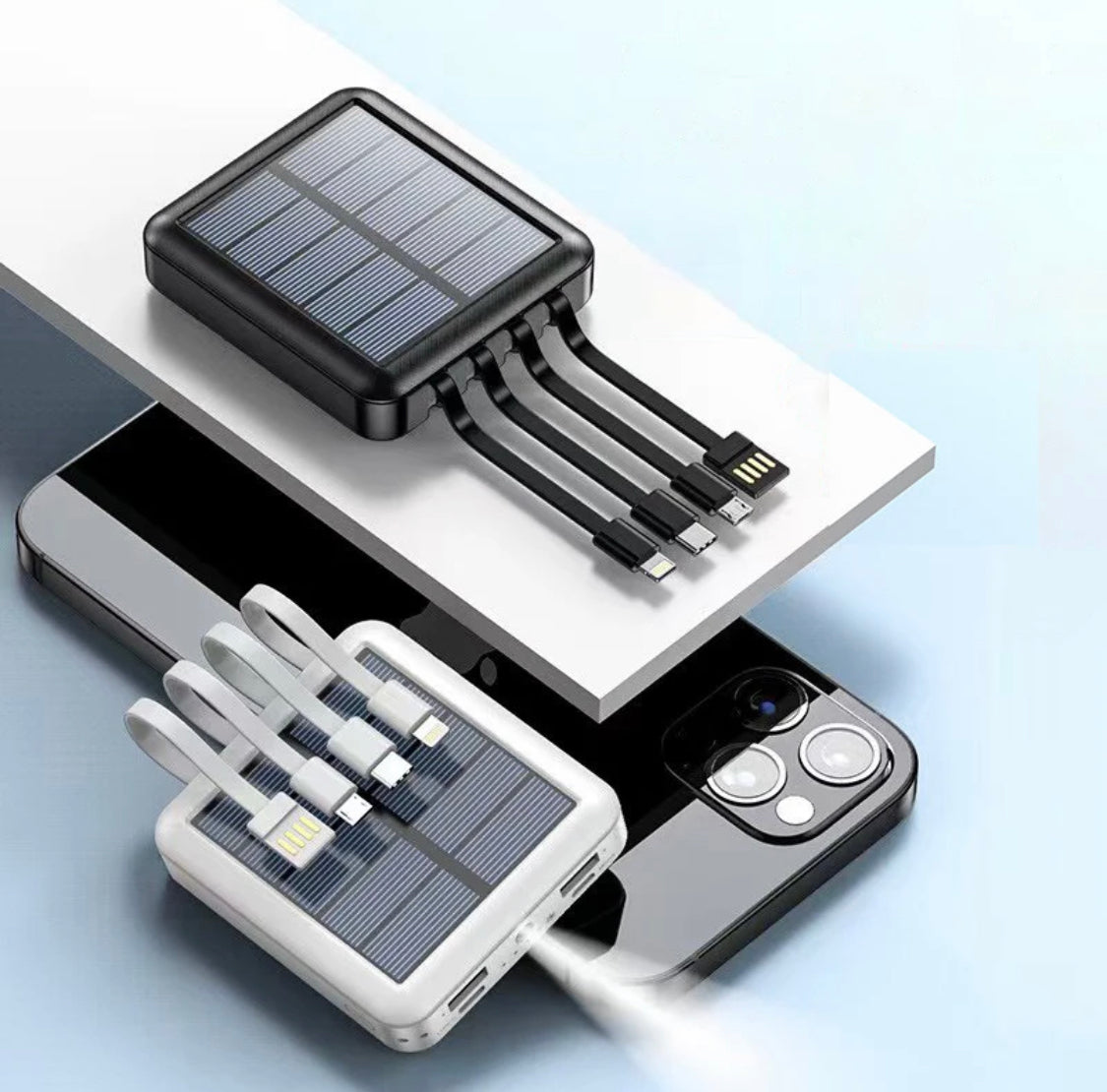 Multi Solar Power Bank mit Taschenlampe