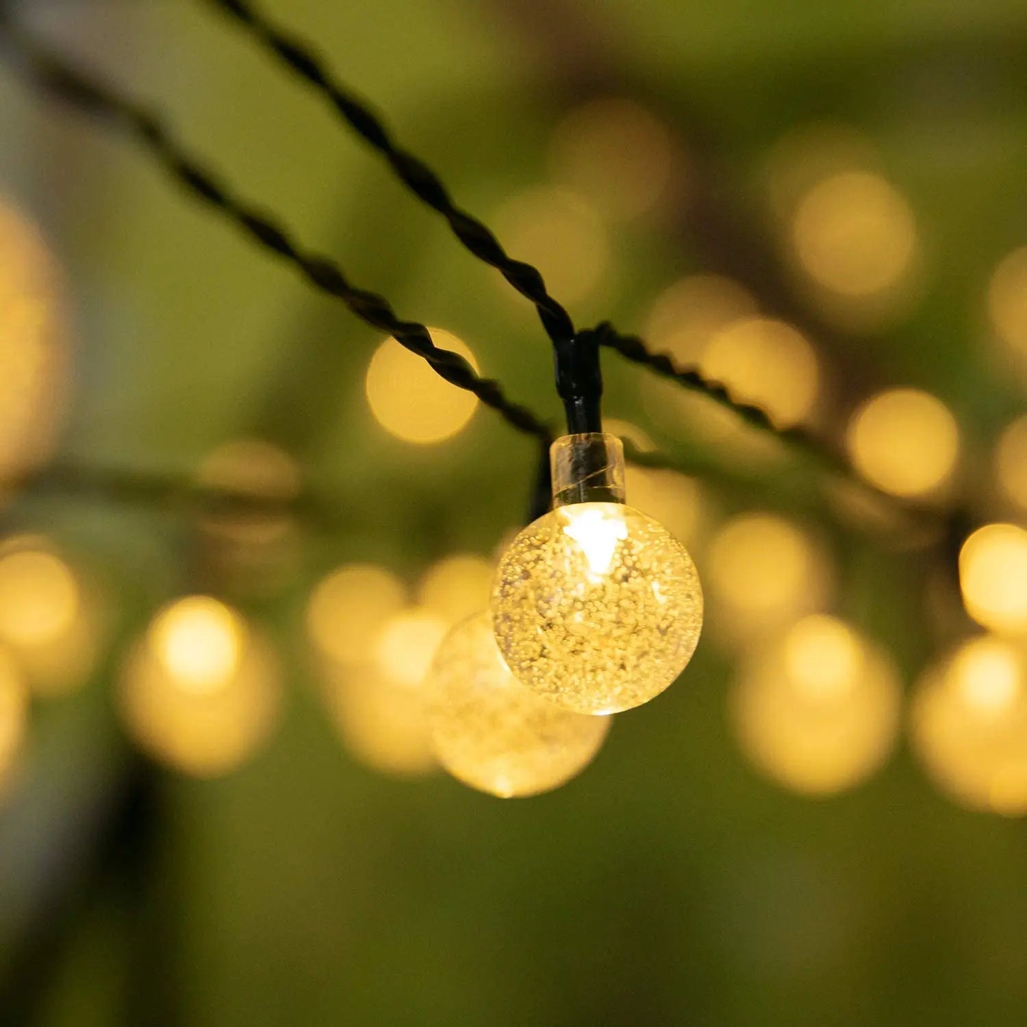 Solar Pavillon Lichterkette – 20/30/50/60 LED, IP65 Wasserdicht, 8 Modi & 800mAh Akku - Strombude.ch Gelb / 5M 20LEDs
