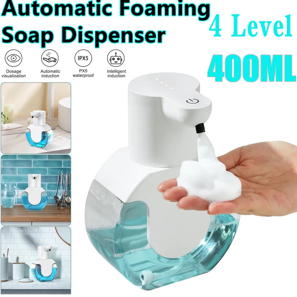 Automatischer Schaumseifenspender mit Infrarot-Sensor – USB-aufladbar, IPX5 wasserdicht, 4 Dosierstufen, Wand- & Tischmontage - Strombude.ch Default Title