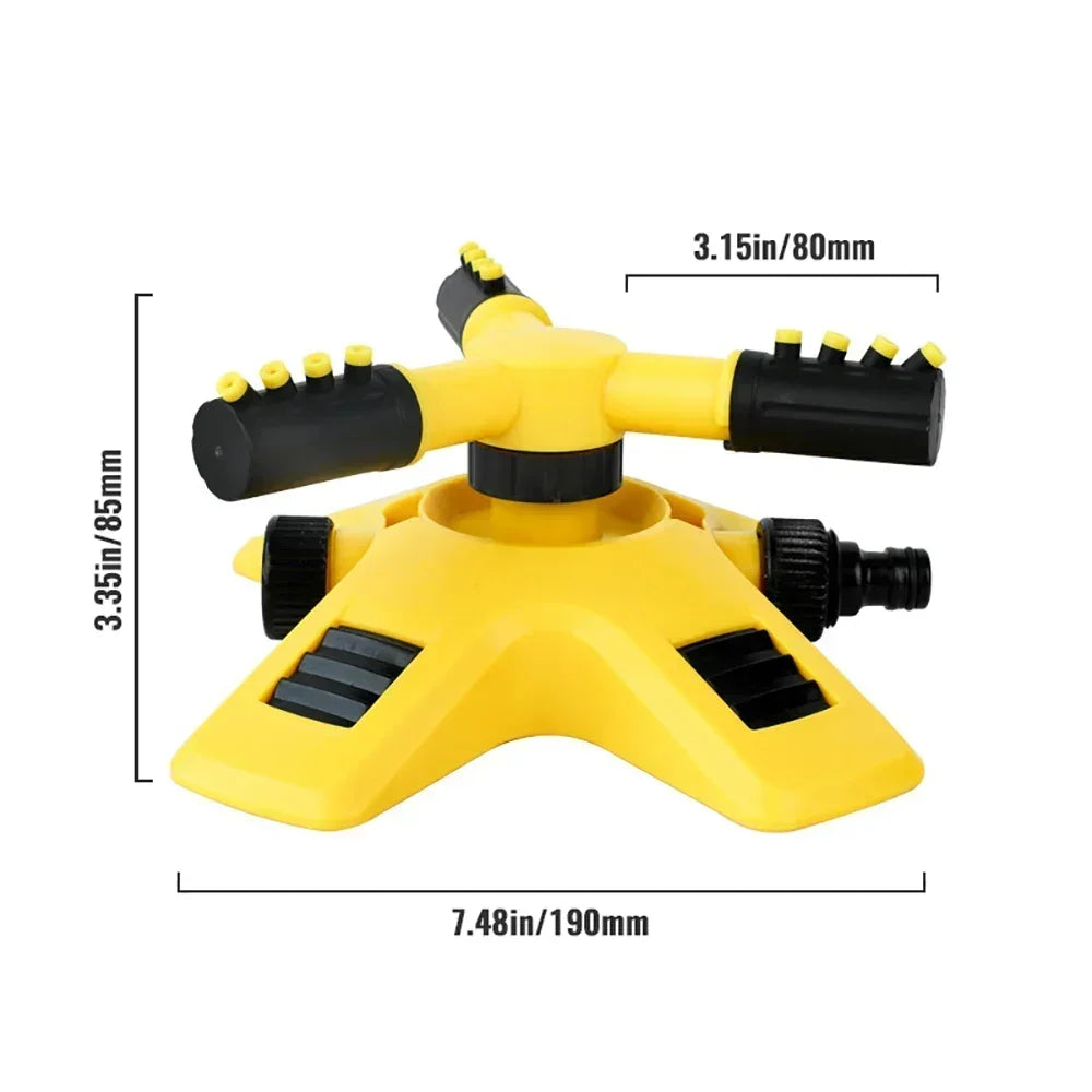 360° Garten-Sprinkler mit 3-Wege-Düsen – Rasenbewässerungssystem mit Anschluss-Set | ABS, Wassersparend & Erweiterbar - Strombude.ch Default Title