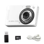4K Vlogging Digitalkamera mit 16x Zoom - Strombude.ch 32GB-White