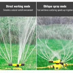 360° Garten-Sprinkler mit 3-Wege-Düsen – Rasenbewässerungssystem mit Anschluss-Set | ABS, Wassersparend & Erweiterbar - Strombude.ch Default Title