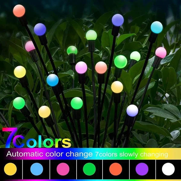 Solar Glühwürmchen – 10x LED Glühwürmchen-Effekt, IP65 Wasserdicht, RGB & Warmweiß - Strombude.ch RGB / 10LED 1PCS
