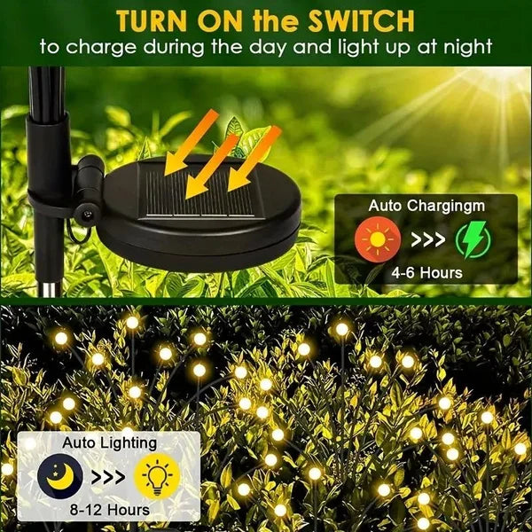 Solar Glühwürmchen – 10x LED Glühwürmchen-Effekt, IP65 Wasserdicht, RGB & Warmweiß - Strombude.ch RGB / 10LED 1PCS