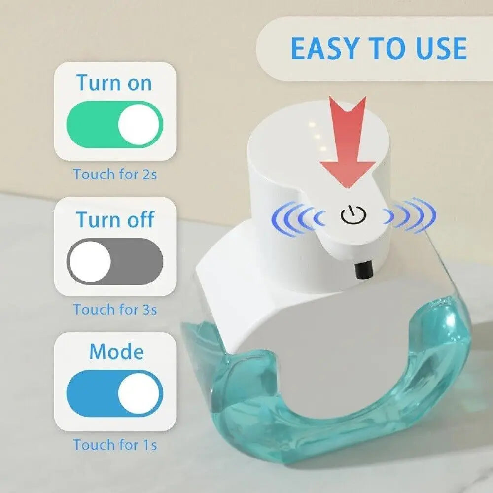 Automatischer Schaumseifenspender mit Infrarot-Sensor – USB-aufladbar, IPX5 wasserdicht, 4 Dosierstufen, Wand- & Tischmontage - Strombude.ch Default Title