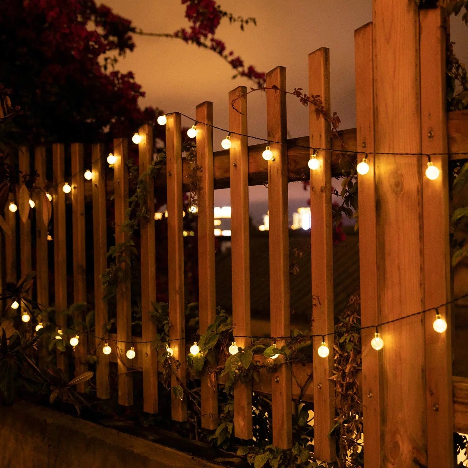 Solar Pavillon Lichterkette – 20/30/50/60 LED, IP65 Wasserdicht, 8 Modi & 800mAh Akku - Strombude.ch Gelb / 5M 20LEDs