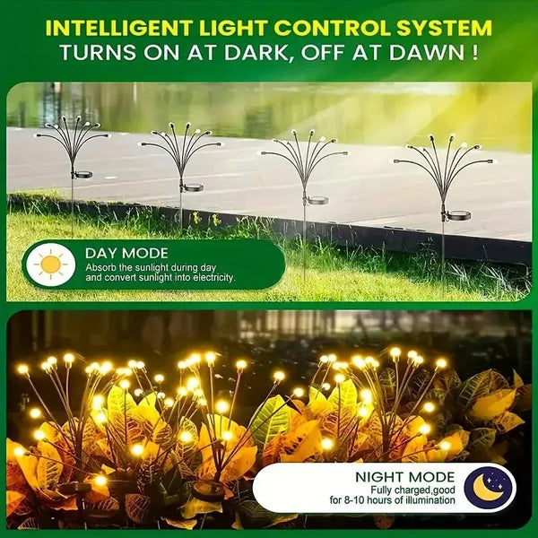 Solar Glühwürmchen – 10x LED Glühwürmchen-Effekt, IP65 Wasserdicht, RGB & Warmweiß - Strombude.ch RGB / 10LED 1PCS