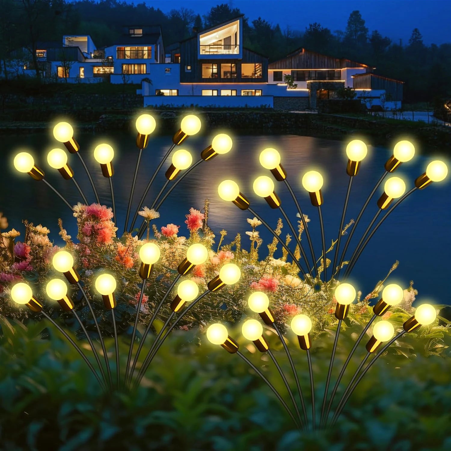 Solar Glühwürmchen – 10x LED Glühwürmchen-Effekt, IP65 Wasserdicht, RGB & Warmweiß - Strombude.ch warm / 10LED 1PCS